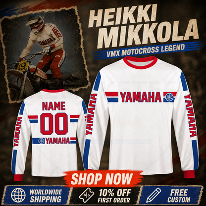 RemakeTee Yamaha Custom Vintage Retro VMX Racing Jersey 1290