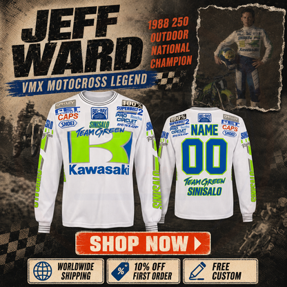 RemakeTee Kawasaki Sinisalo Oakley Dunlop Axo Custom Vintage Retro VMX Racing Jersey 1291
