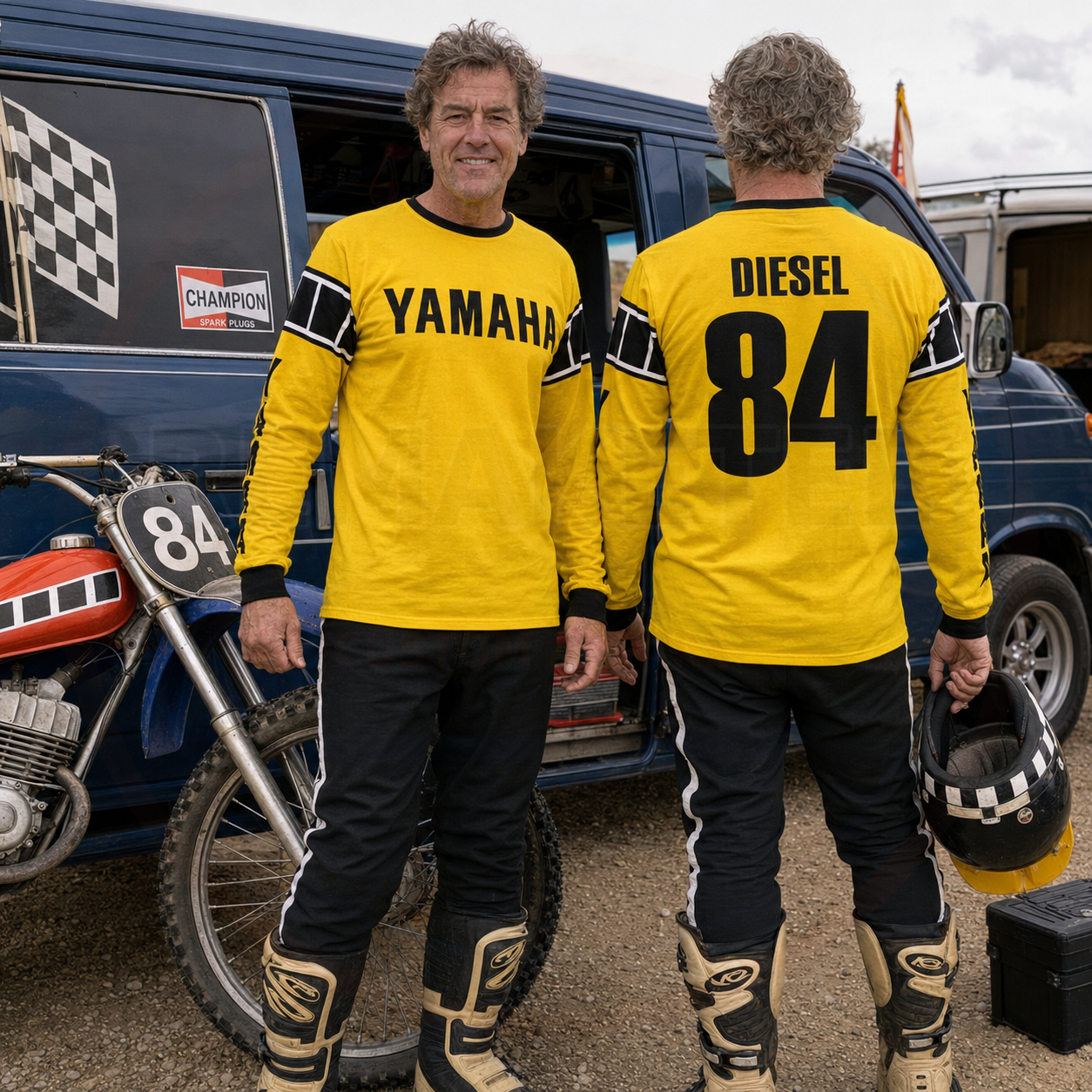 RemakeTee Yamaha Custom Vintage Retro VMX Racing Jersey 1007