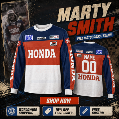 RemakeTee Honda Toyota Bel Ray Scott Usa Custom Vintage Retro VMX Racing Jersey 1292
